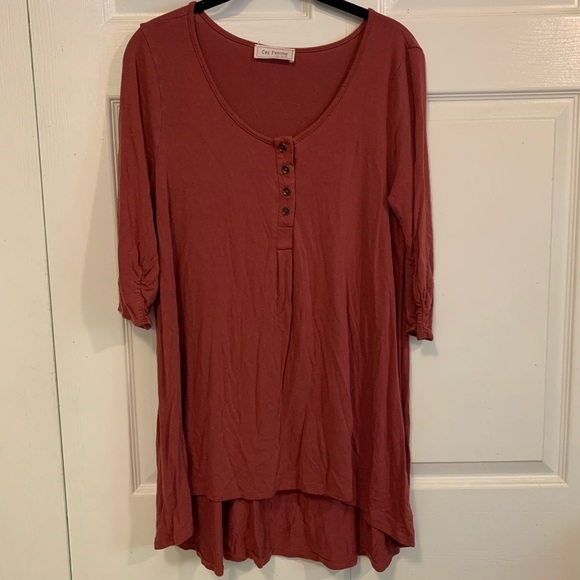 Ces Femme rusty red tunic top - Picture 2 of 7